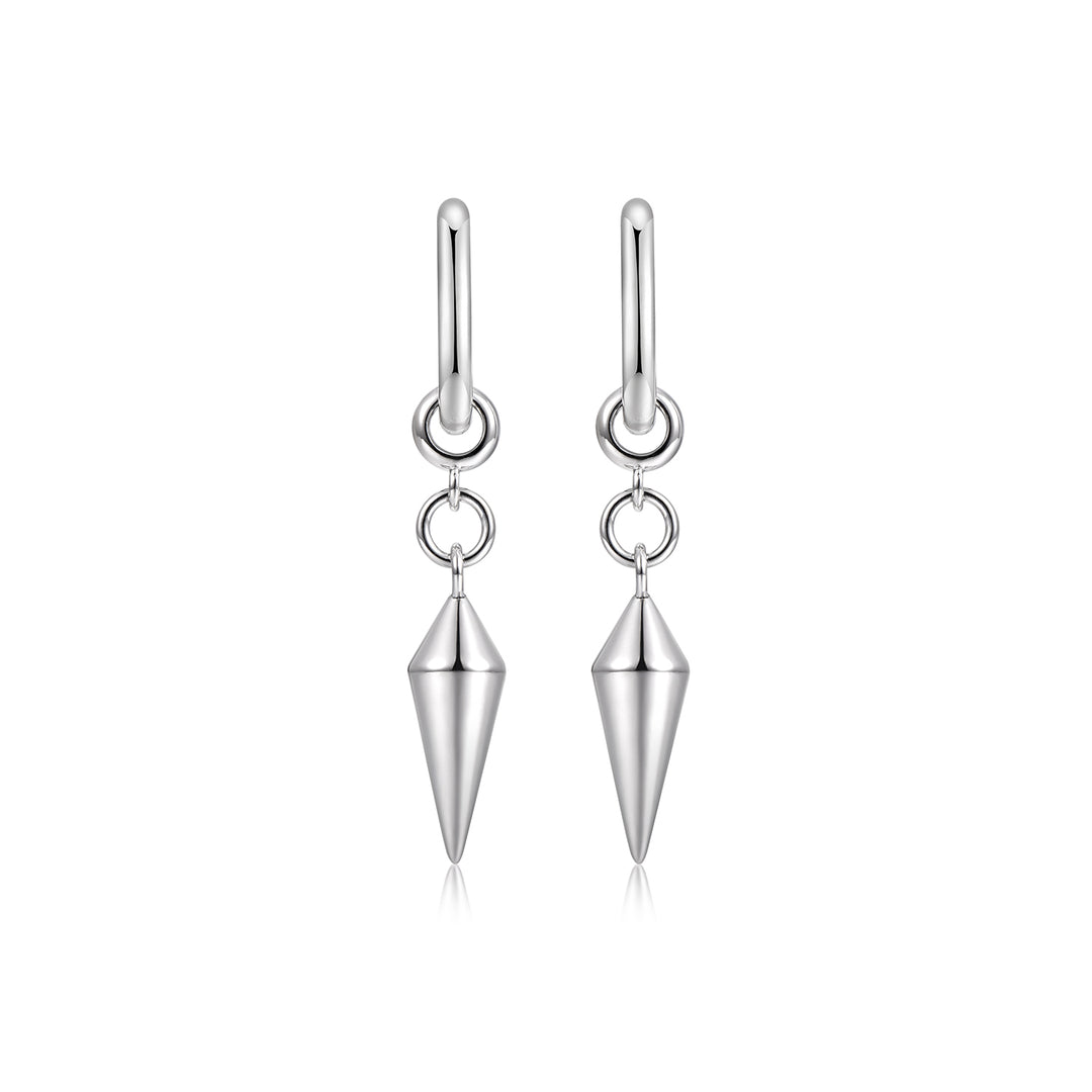 Rock Cone Hoop Earrings