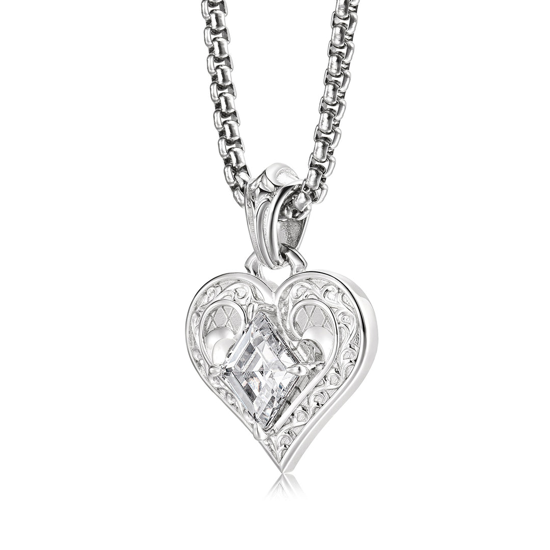 Lozenge Heart Suit Pendant