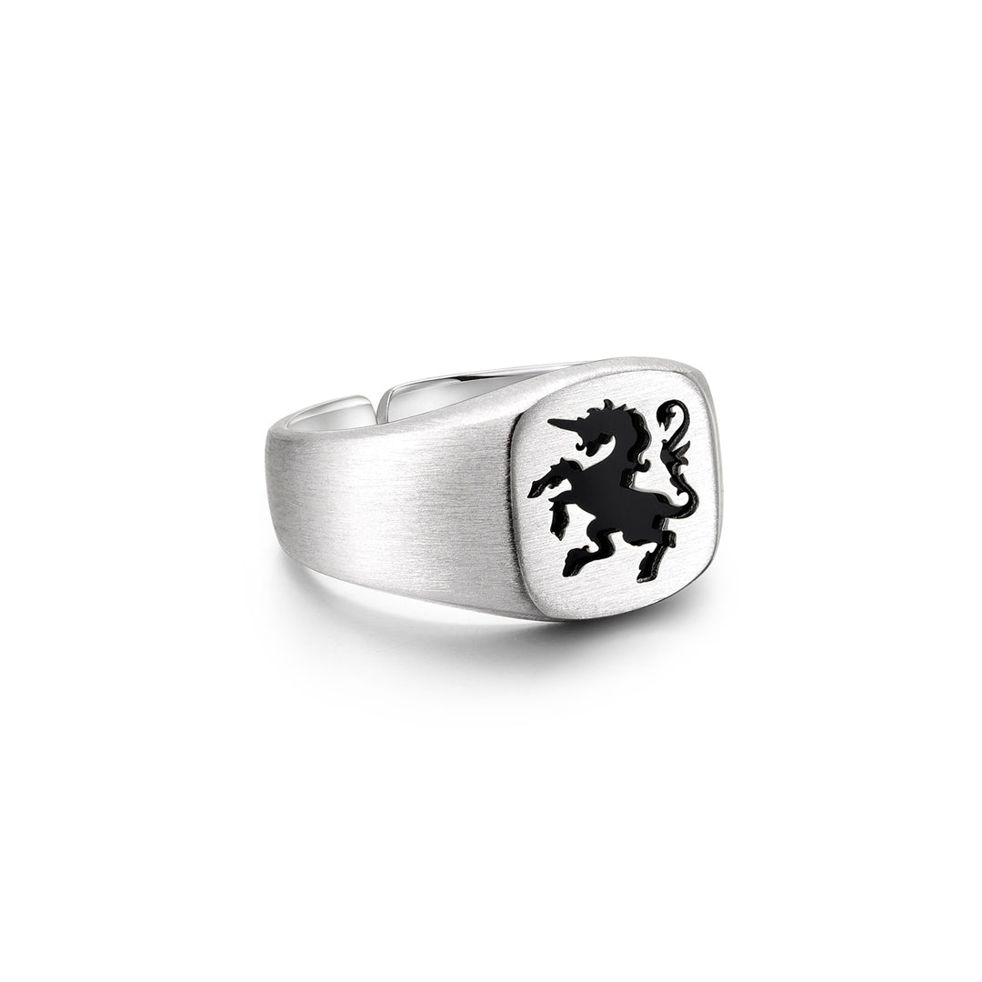 Unicorn Heraldry Signet Ring