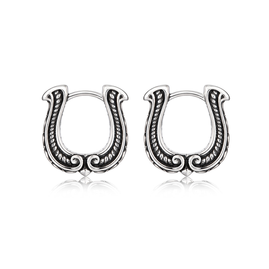 Vintage Horseshoe Hoop Earrings