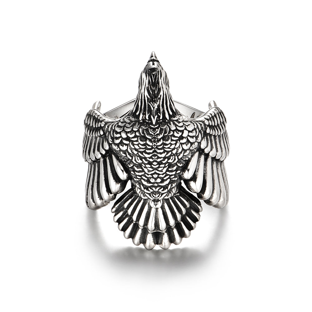 Eagle Spreading Wings Sterling Silver Rings