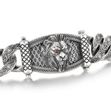 IDEAGEMER Lion Sterling Silver Bracelets