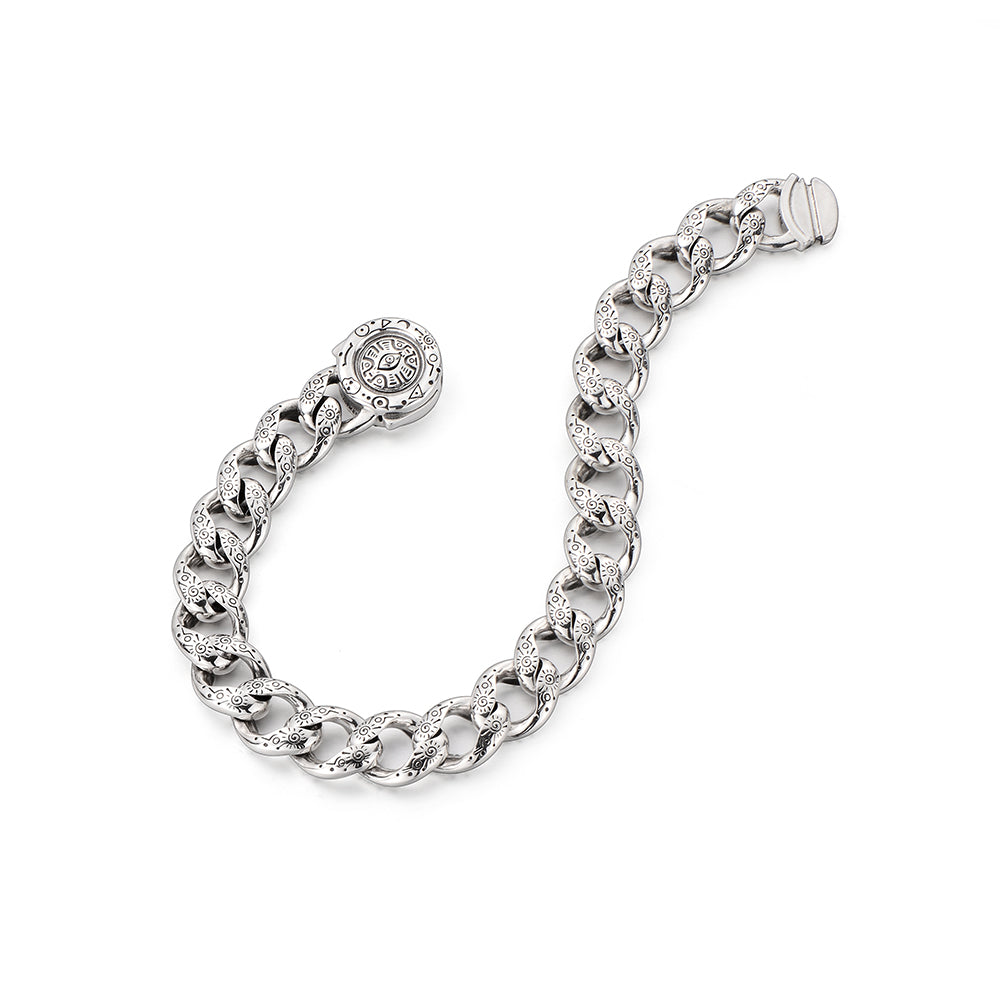 Vintage Totem Pattern Cuban Link Bracelet