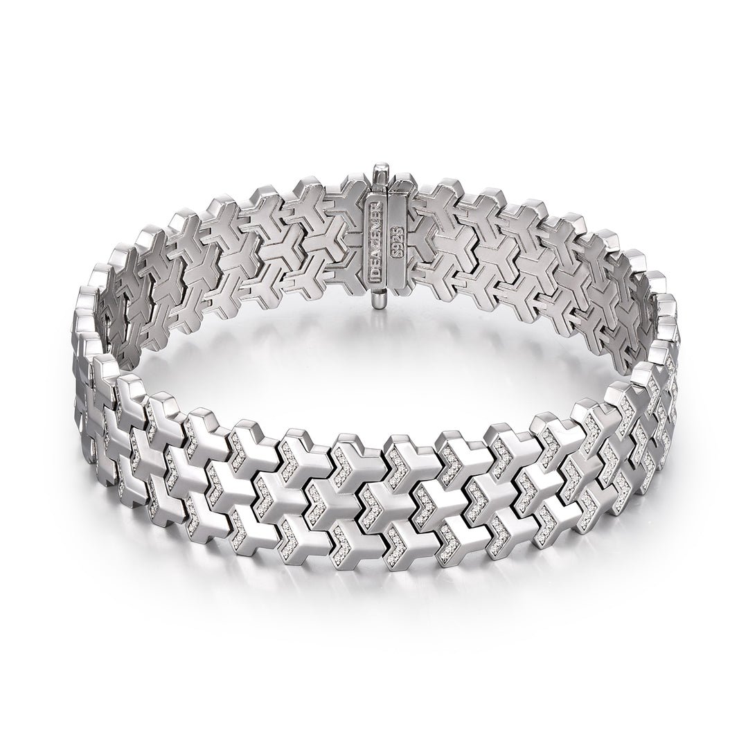 [Made To Order] Sterling Silver Triple Row Armor Bracelet [New Type]