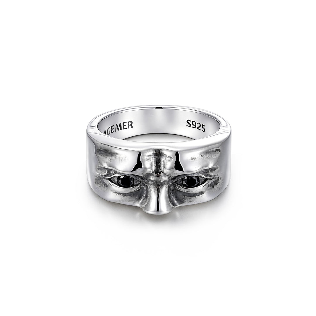 The Watcher Sculpted Face Ring