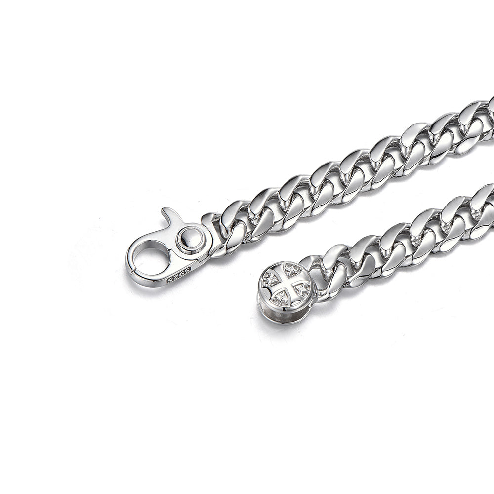 8mm Miami Cuban Link Chain w / Cross Clasp