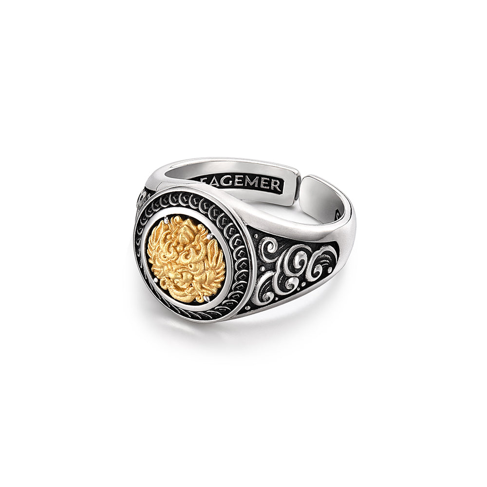 Vintage Ancient Protector Pixiu Signet Ring