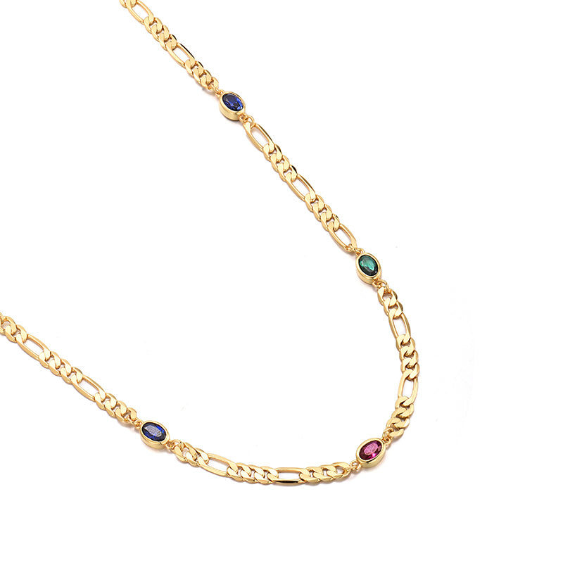 4 mm Infinity Gems Figaro Link Chain