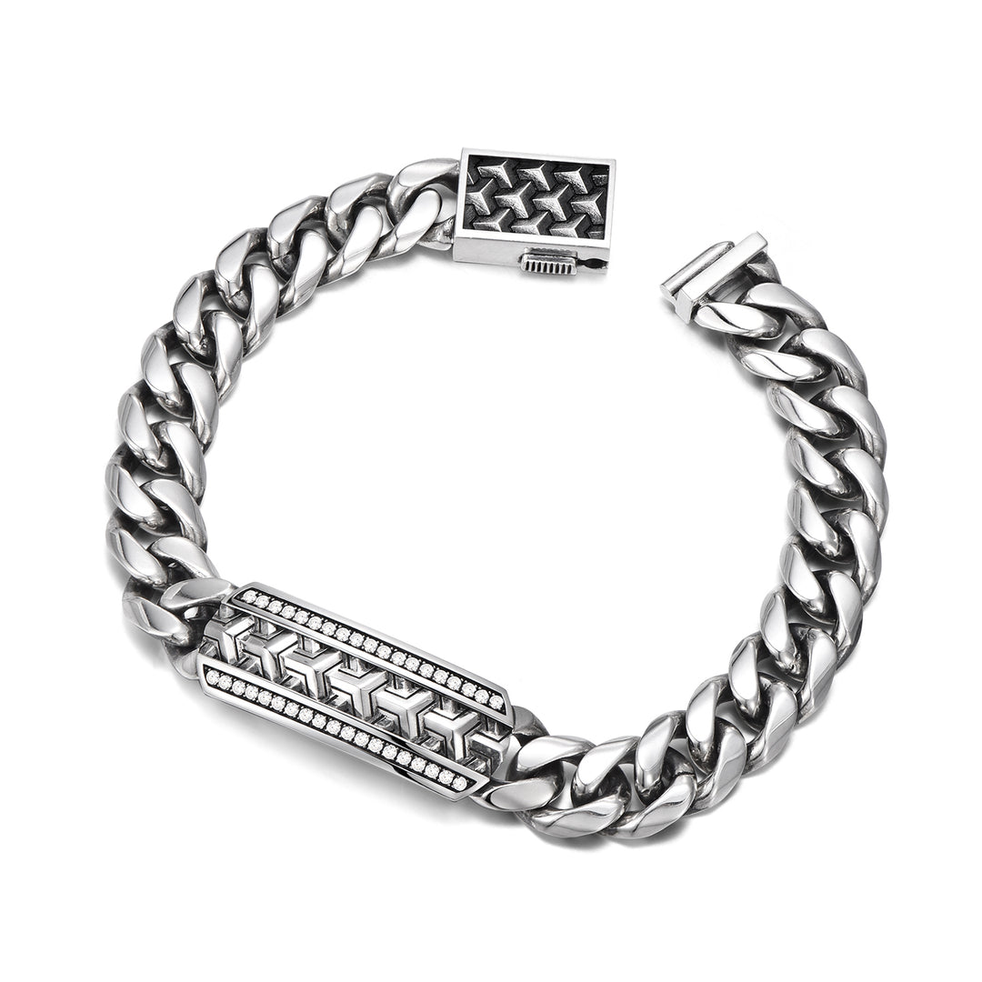 Vintage Armor Statement Cuban Link Bracelet