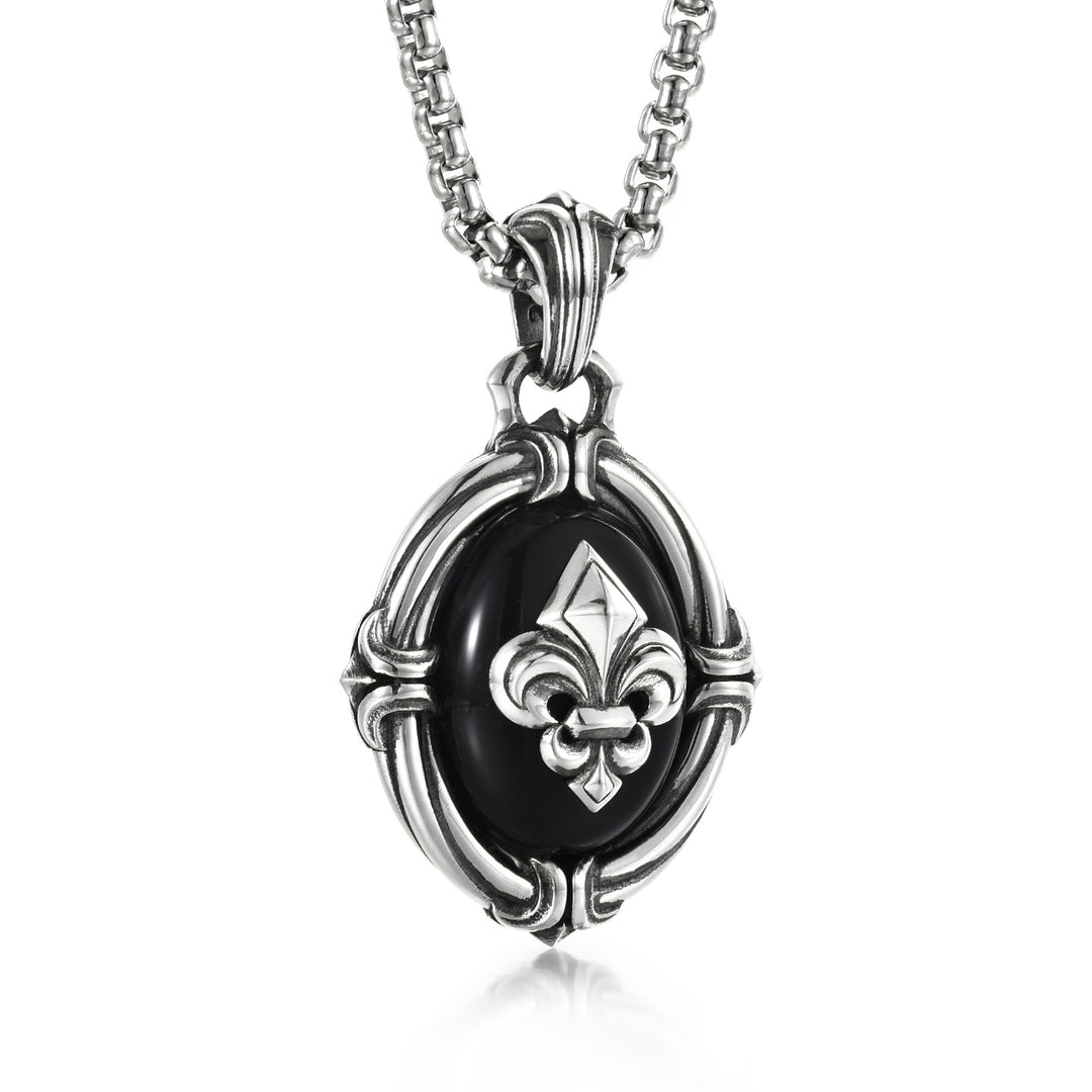 Vintage Fleur De Lis Medal Pendant