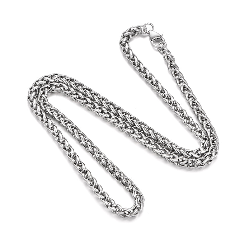 4 mm Braided Hollow Wheat Link Chain