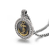 IDEAGEMER Anchor Sterling Silver Necklace Vintage Pendants