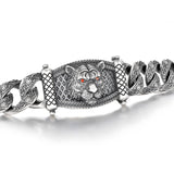 IDEAGEMER Lion Sterling Silver Bracelets