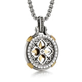 Sterling Silver Rotatable Compass Necklace Pendants