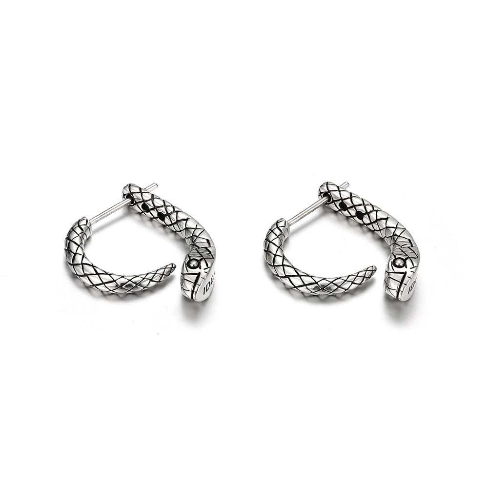 Vintage Viper Hoop Earrings