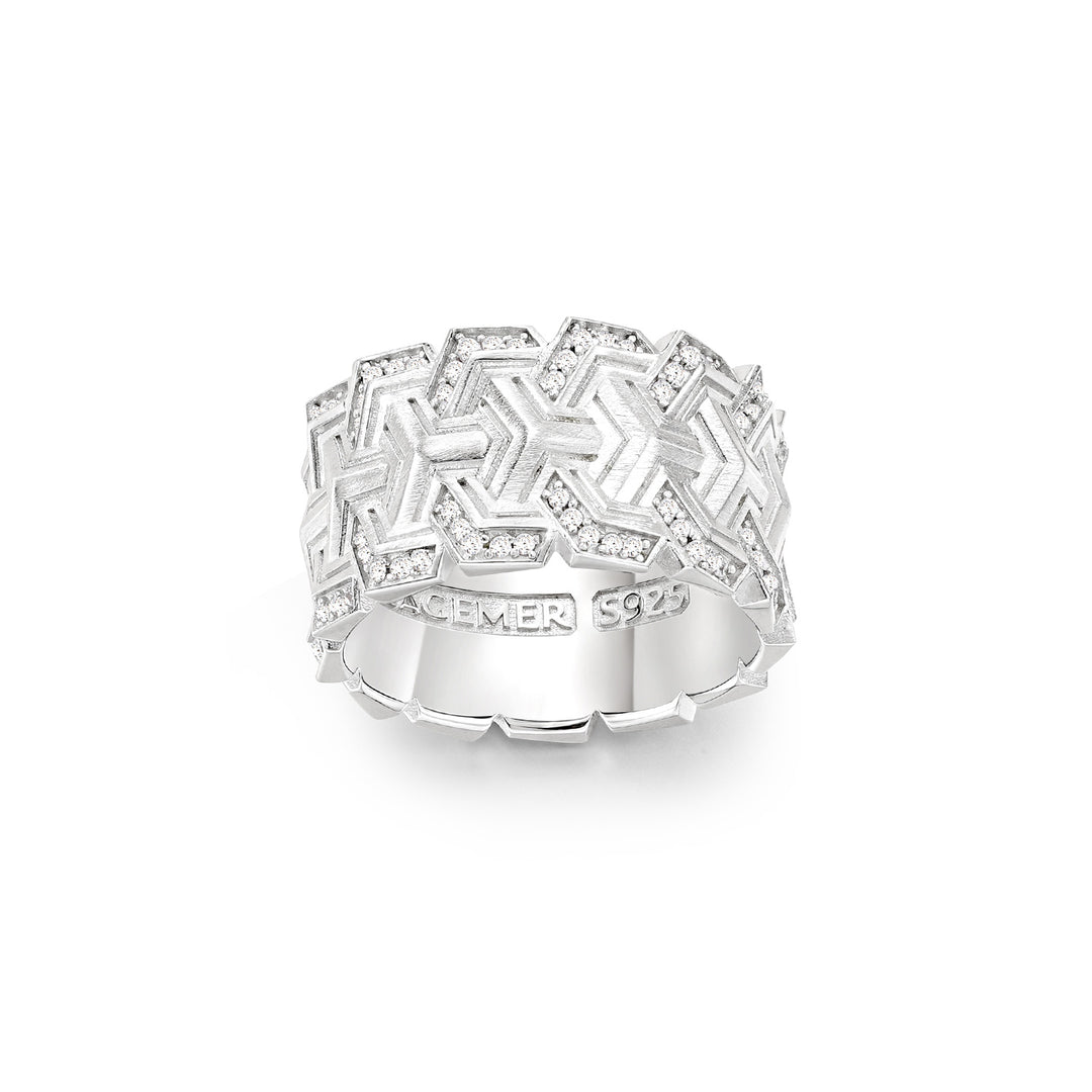 Vanguard Iced Triple Row Armor Ring