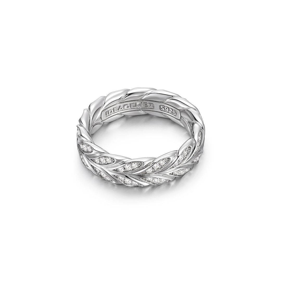 Iced Wheat Ear Ring Band