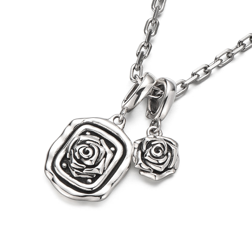 Rose Crown Necklace Pendants