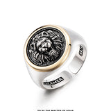 Sterling Silver 14K Gold Lion King Vintage Rings