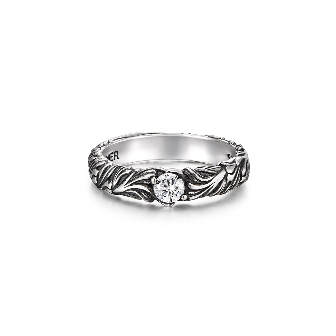 Vintage Wing of Feather Ring Band