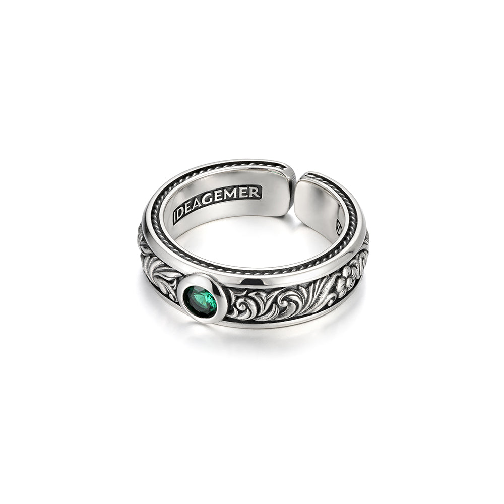 Vintage Gemstone Hedera Ring