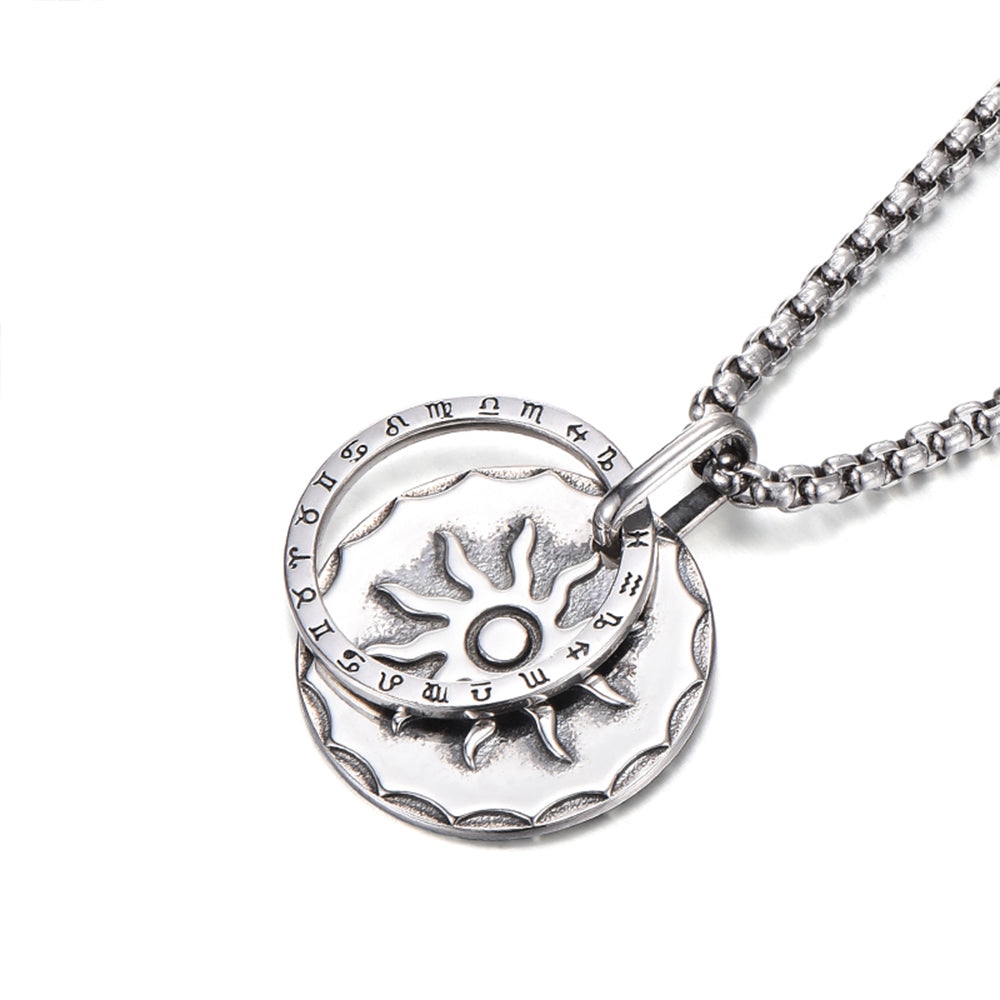 Vintage Sun Sterling Silver Necklace Pendants