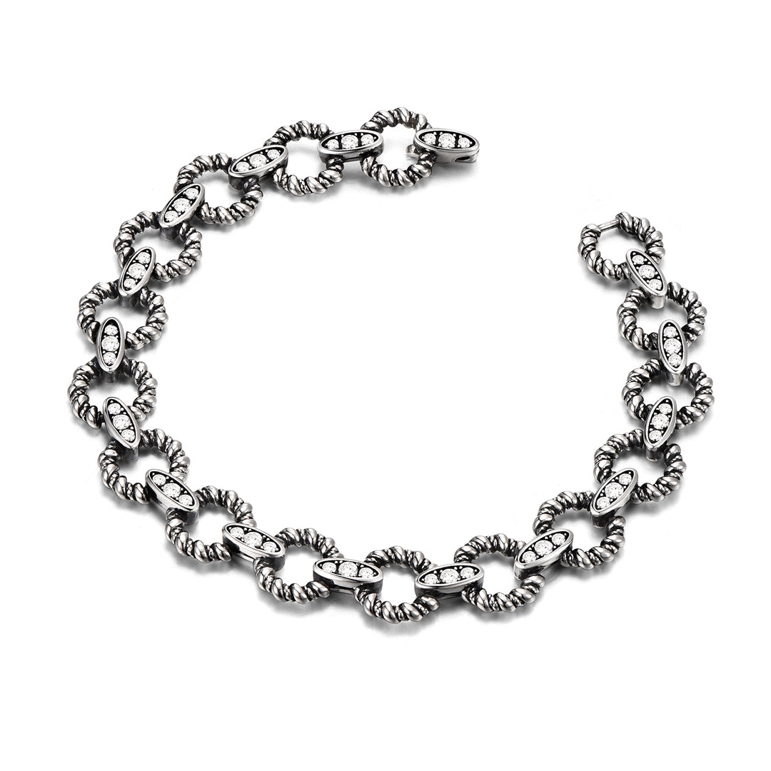 Vintage Entwined Cable Link Bracelet