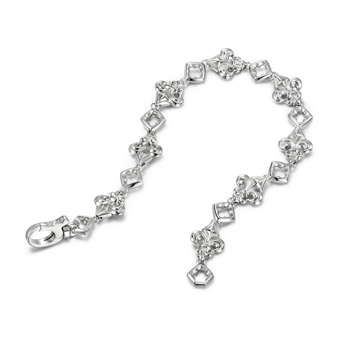 Fleur-De-Lis Iris & Lucky Clover Bracelet