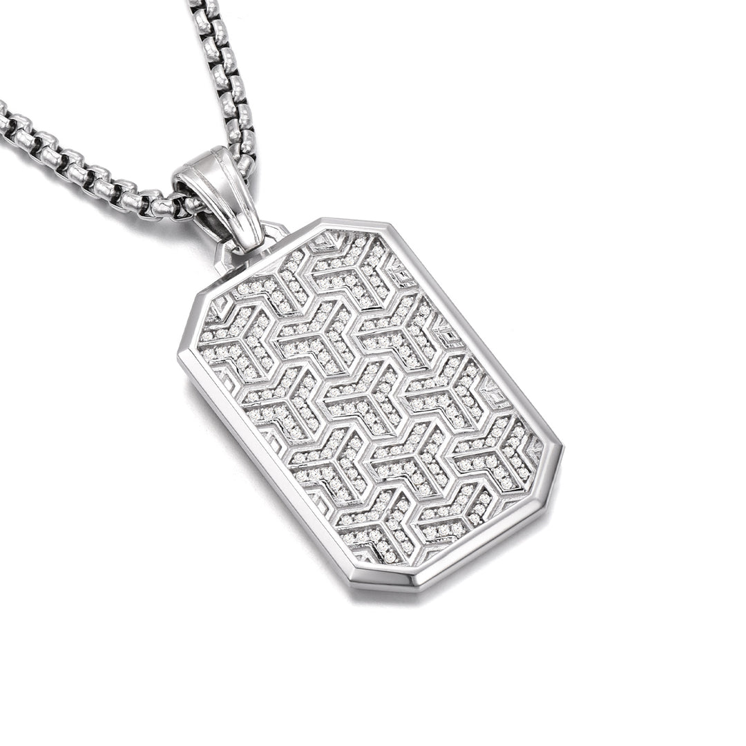 Imperial Iced Armor Tag Pendant