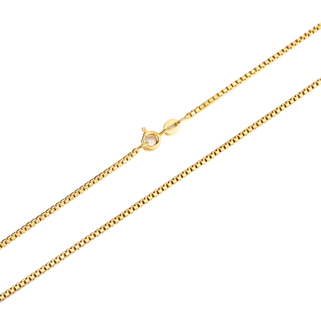 Solid Round Box Chain Necklace