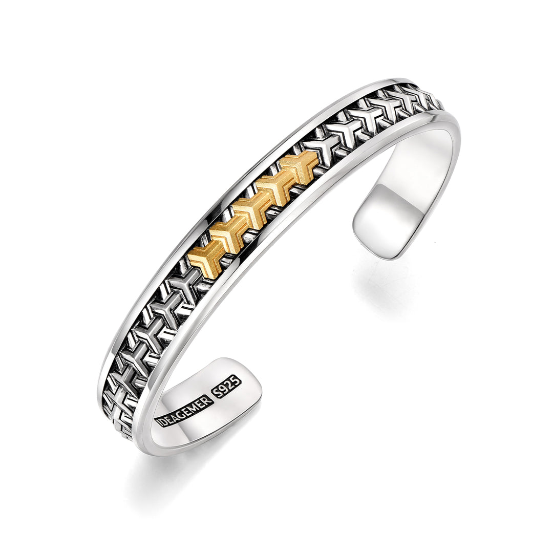 Vintage Five-Star Armor Bangle Bracelet