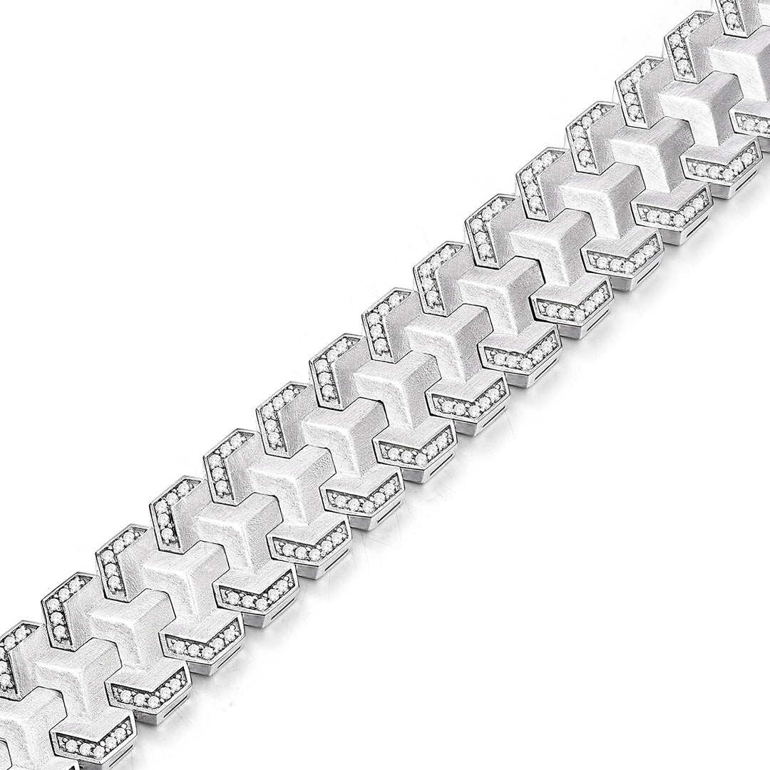 [Made To Order] Iced Triple Row Ancient Armor Bracelet [New Type]