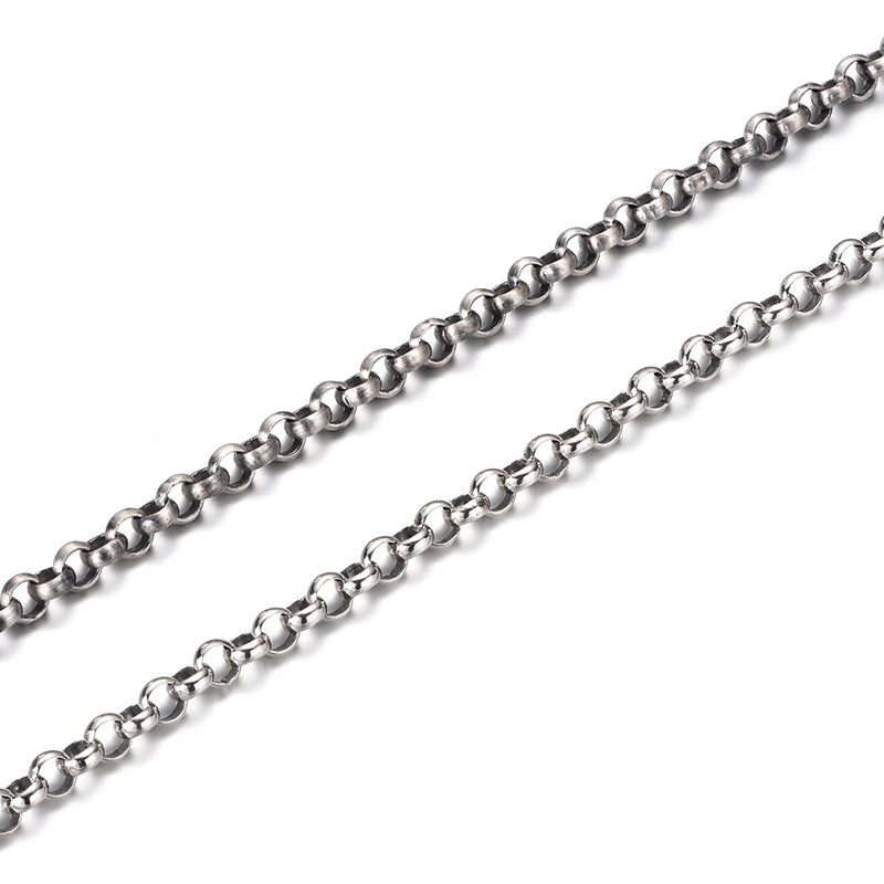 5mm Round Rolo Chain Necklace