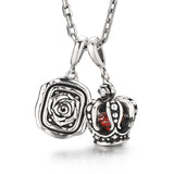 Rose Crown Necklace Pendants