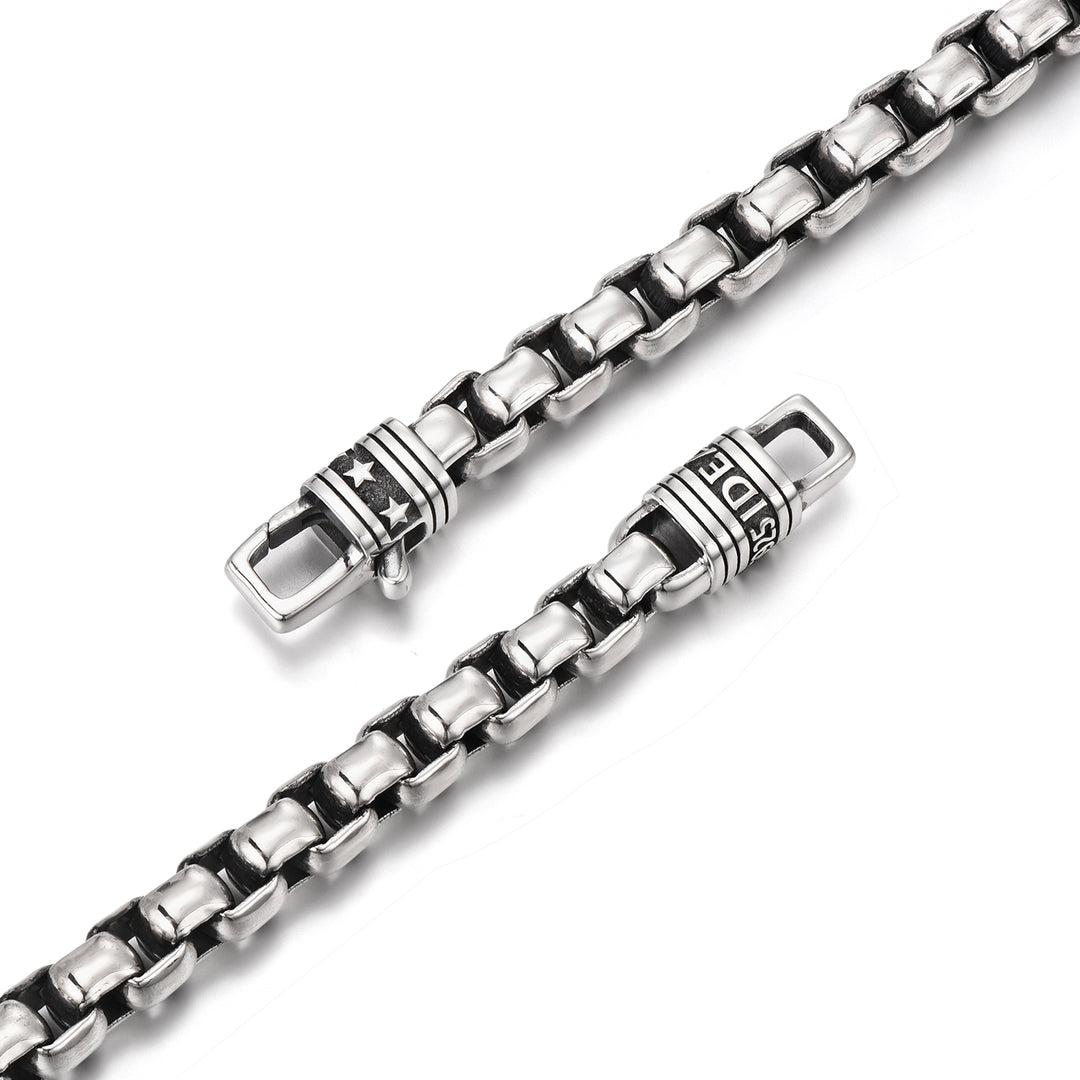 Vintage Armor Bead Box Chain Bracelet