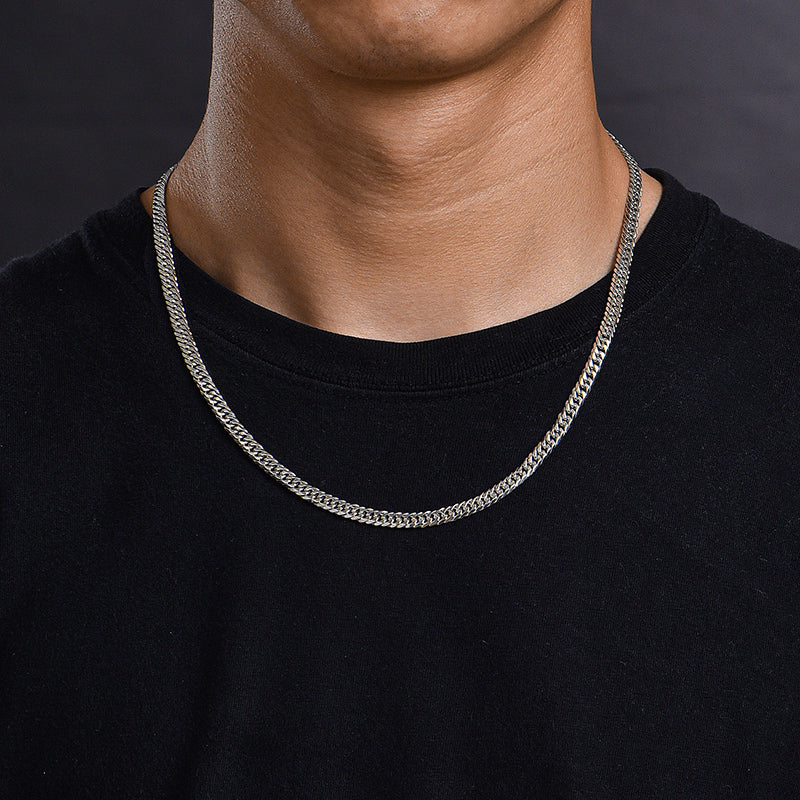 5mm Curve Cuban Link Chain Necklace