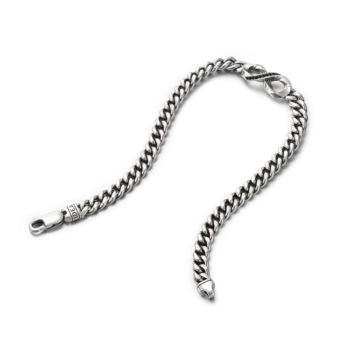 Vintage Infinity Möbius Loop Cuban Link Bracelet