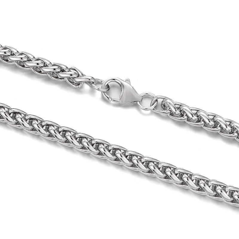 4 mm Braided Hollow Wheat Link Chain