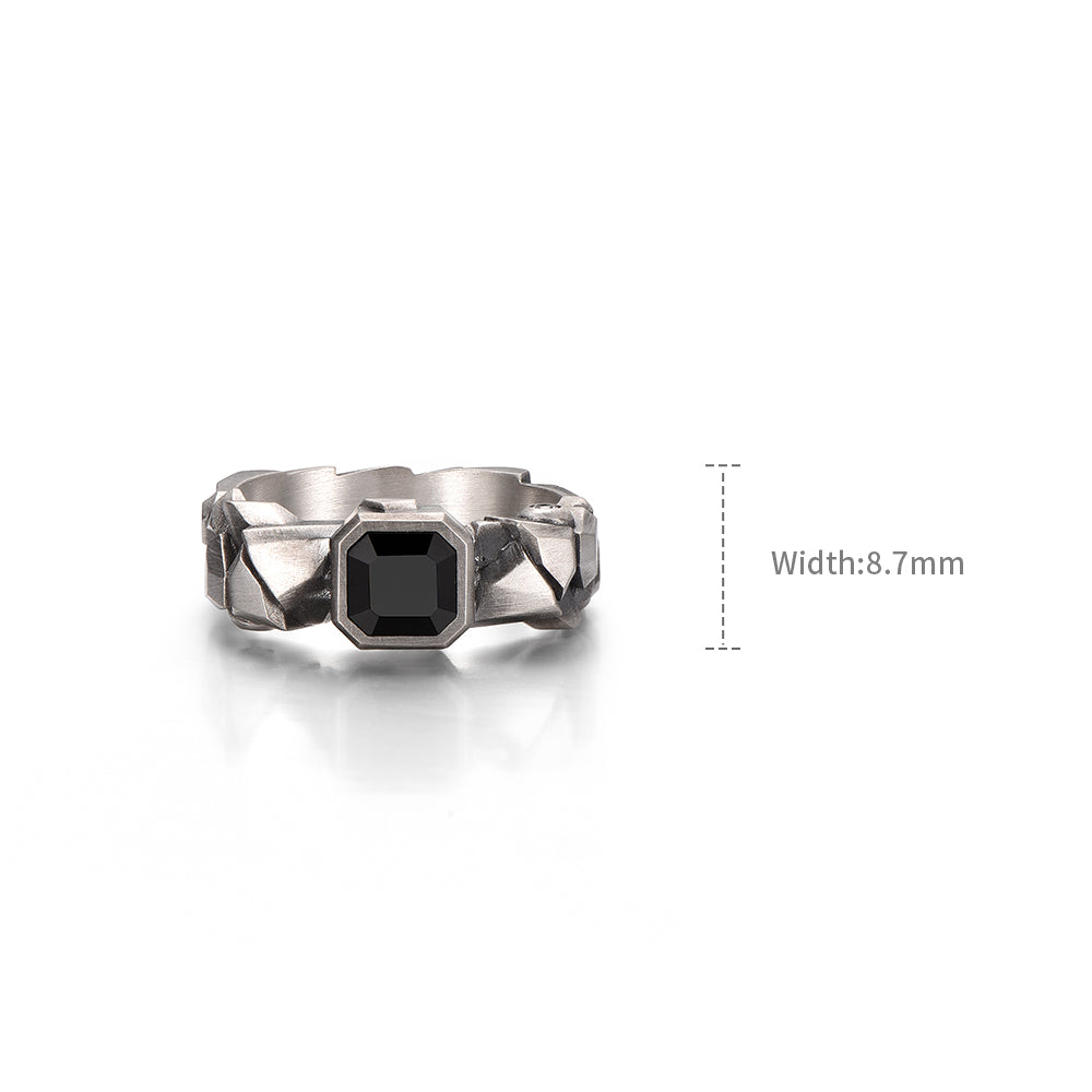 Monolith Black Onyx Ring Band