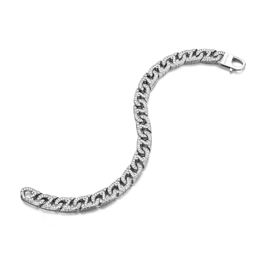 9mm Iced Dollar Cuban Link Bracelet