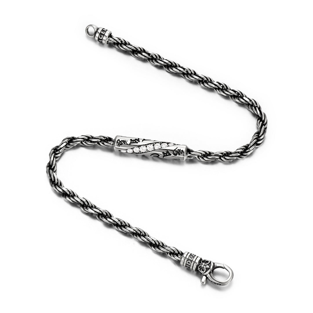 Vintage Sentinel Mantra Rope Bracelet
