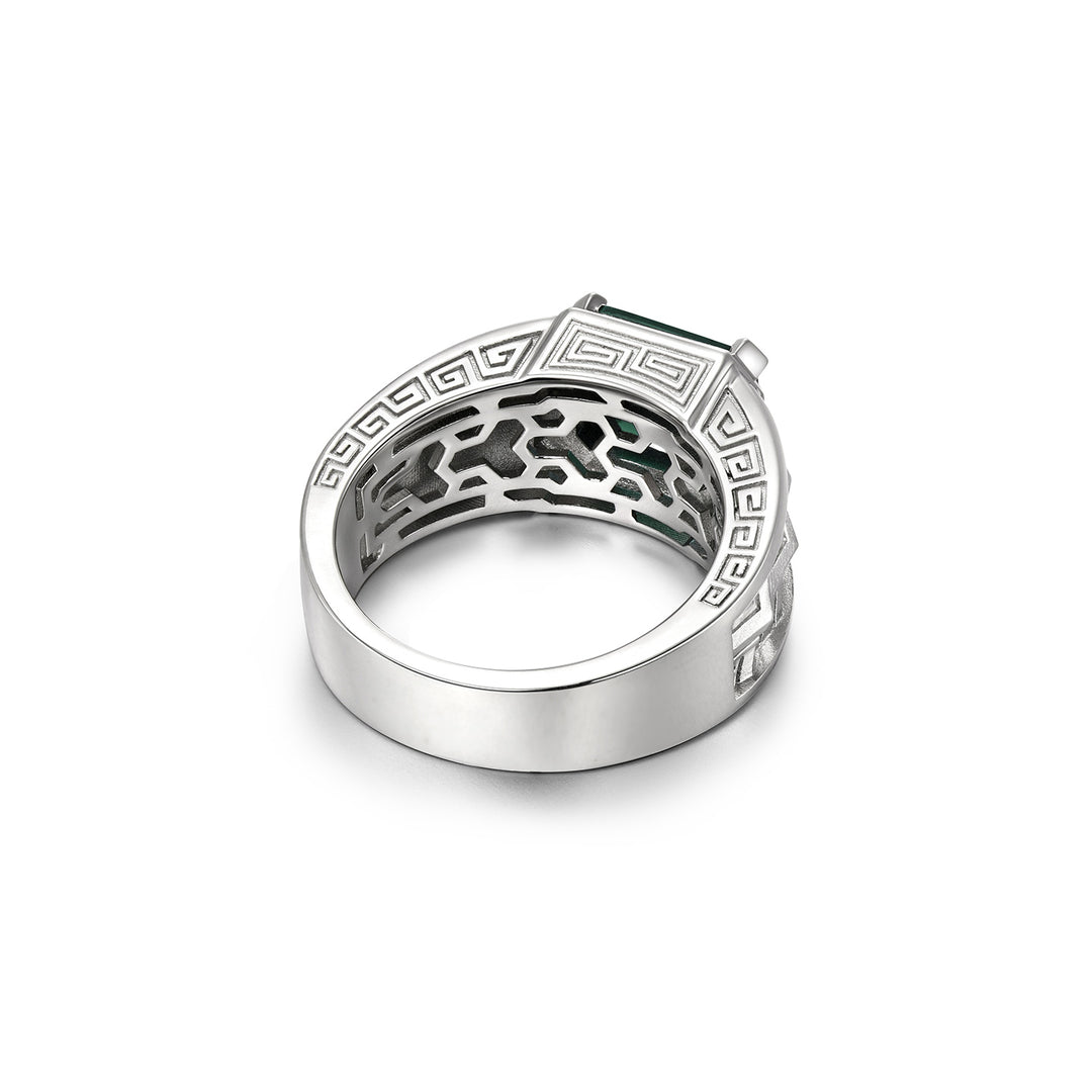 Moiré Emerald Armor Ring