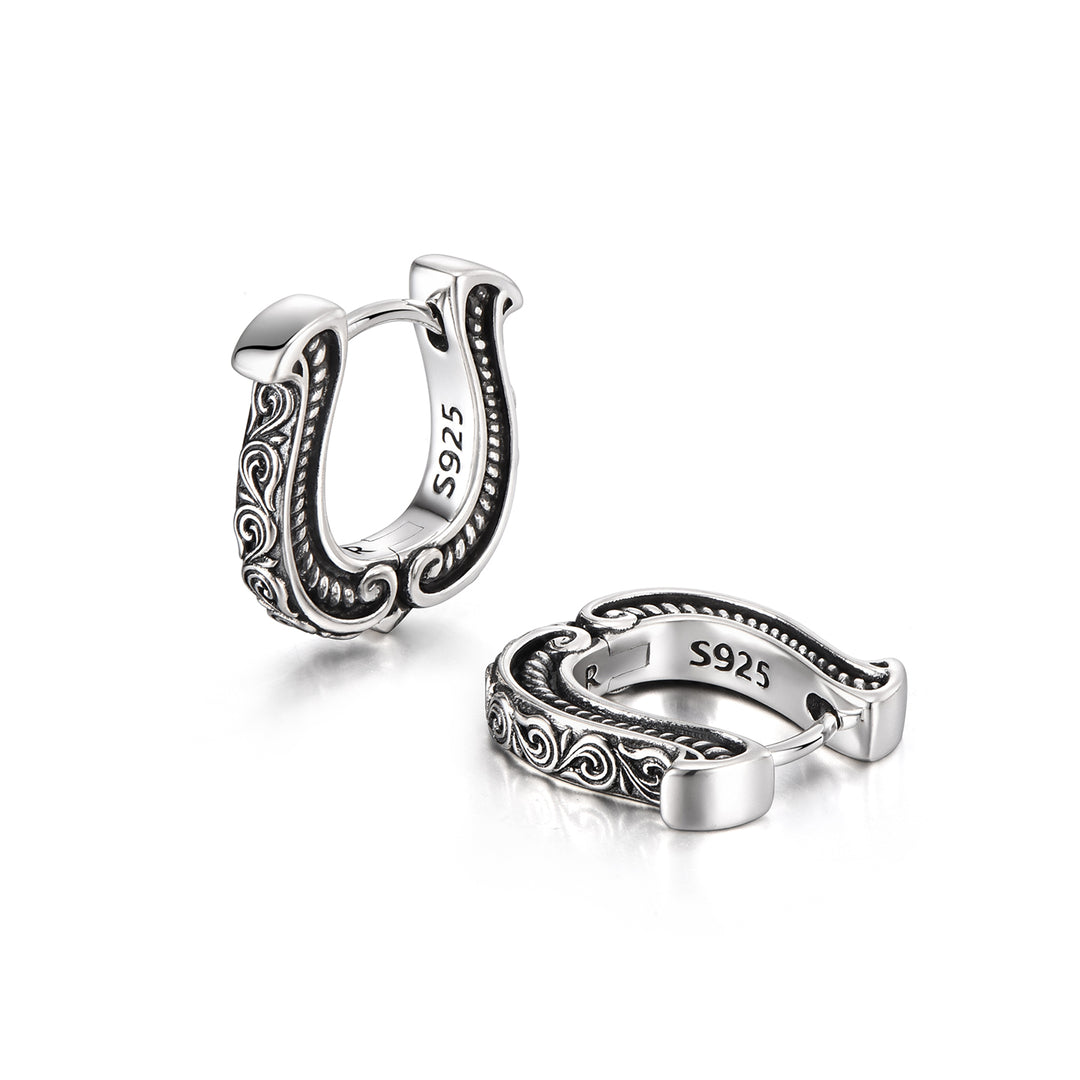Vintage Horseshoe Hoop Earrings