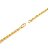 IDEAGEMER Sterling Silver Gold Plated Fashion Twist Bracelets