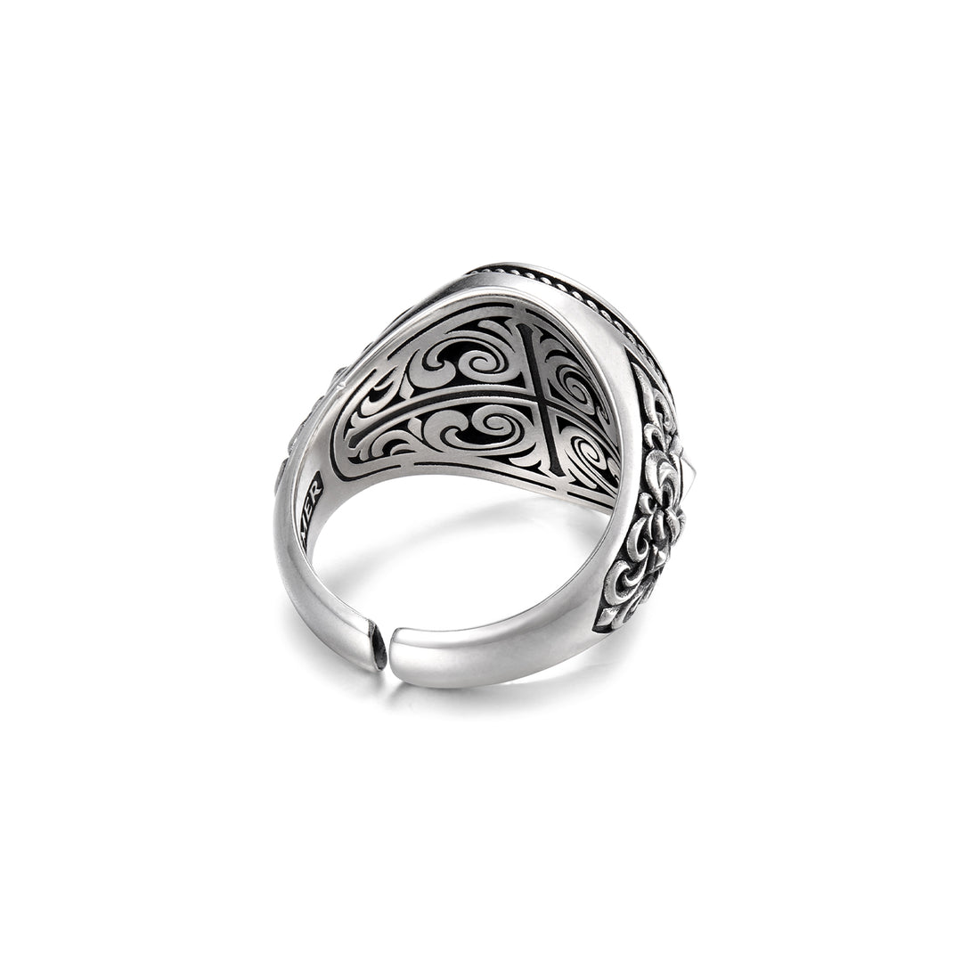 Vintage Fleur-De-Lis Horse Signet Ring