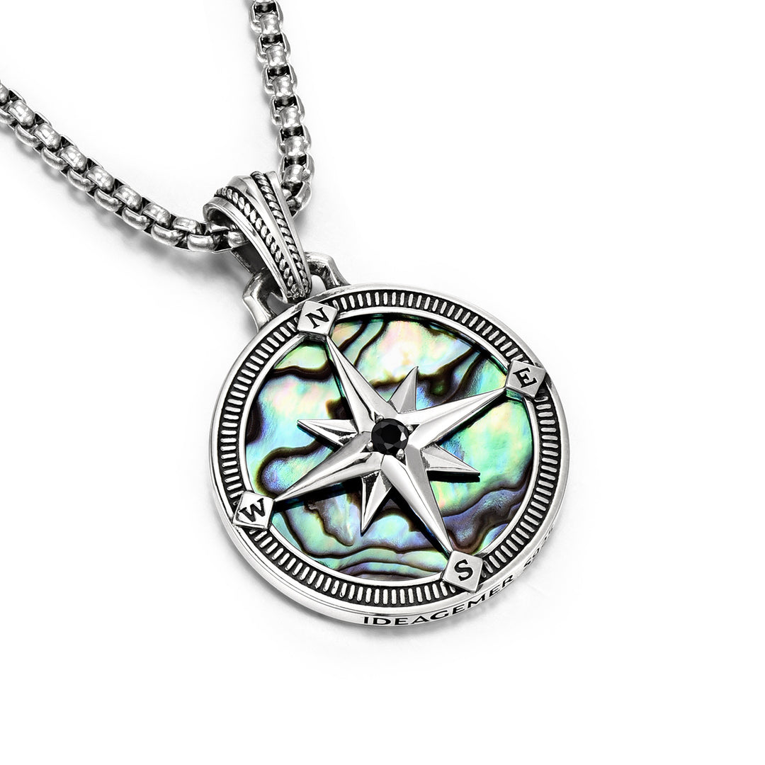 Vintage Ocean Compass Pendant