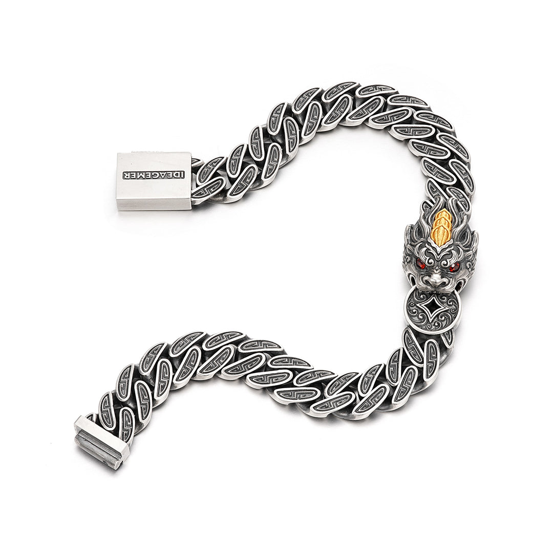 Vintage Guardian Beast Cuban Link Bracelet