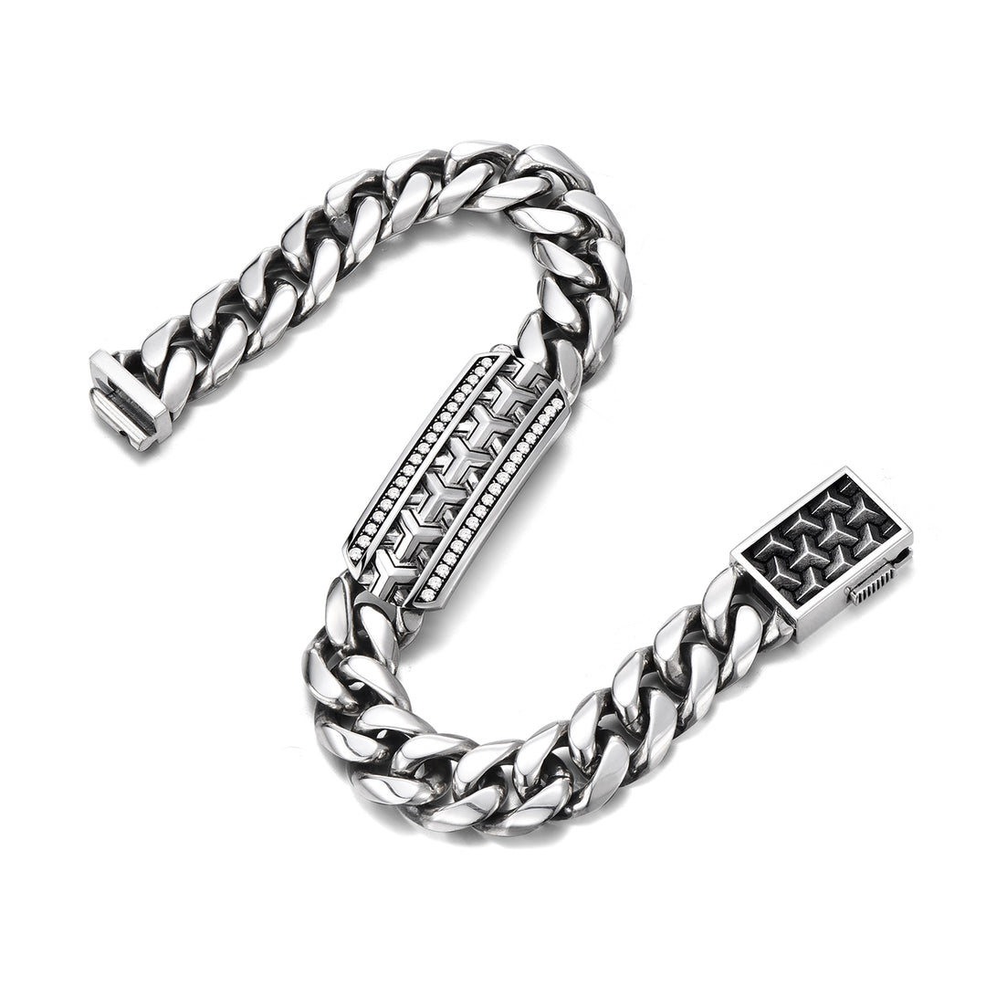 Vintage Armor Statement Cuban Link Bracelet
