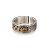 Sterling Silver Vintage Dragon Patterned Rings