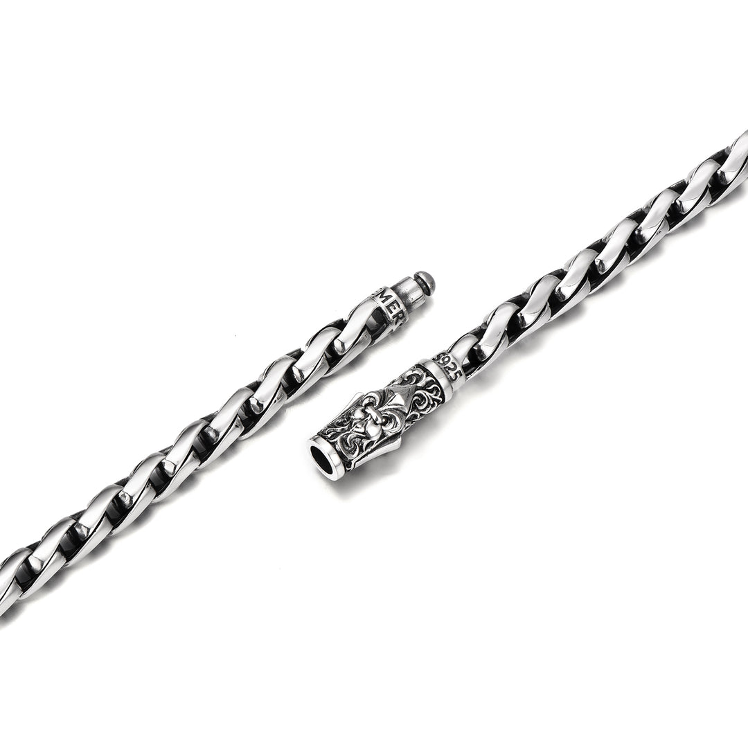 Fleu-De-Lis Bali Link Chain